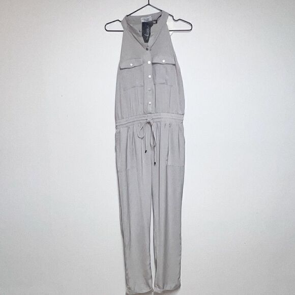 NWT Dress Forum Revolve sleeveless Someone You Love jumpsuit beige Sz Womens S - Picture 3 of 9